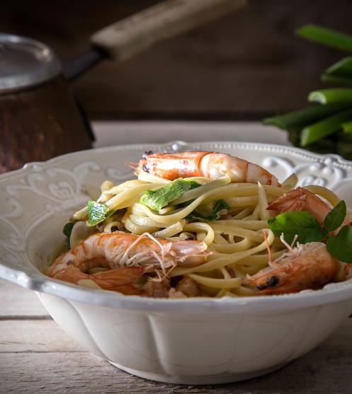 Linguine με γαρίδες